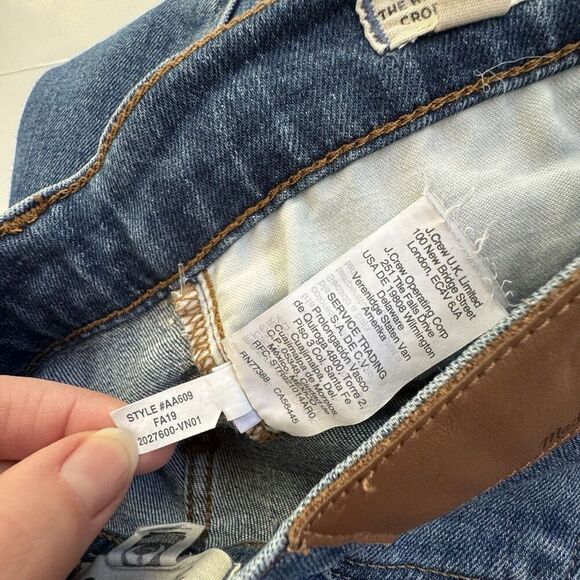 Madewell The High Rise Slim Crop Boyjean Denim Jeans in Medium Wash Womens 25 - Picture 7 of 12